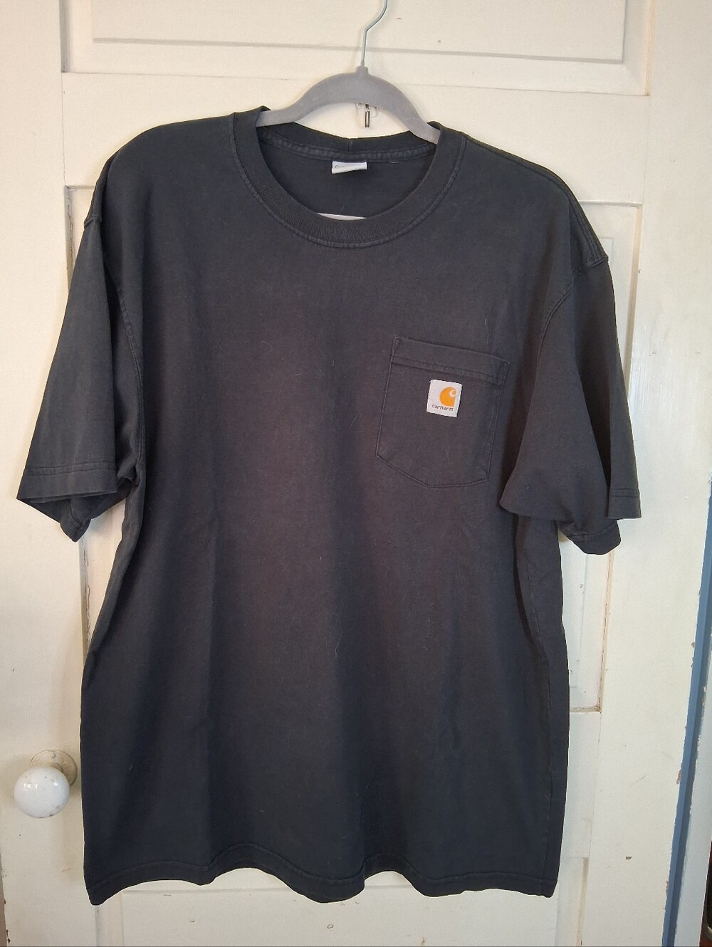Carhartt Men's Pocket T-Shirt in Classic Black 100% Cotton Size L Older Tag